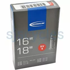 Schwalbe Tyres Schwalbe SV4 Presta Tube - 400a/16"/18" Tyres - 37-340 28-349 To 37-349 & 28-355 To 35-355