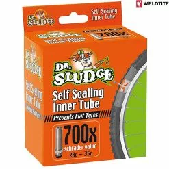 Weldtite Normal Length Schrader Valve Dr Sludge Self Sealing Inner Tube 700 X 28-35 - 28-35 X 622