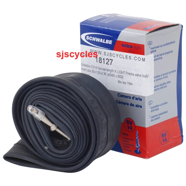 Schwalbe Tyres Schwalbe SV14 XLight Presta Tube - 26" Tyres - 40-559 To 60-559 3 Schwalbe Tyres Schwalbe SV14 XLight Presta Tube - 26" Tyres - 40-559 To 60-559