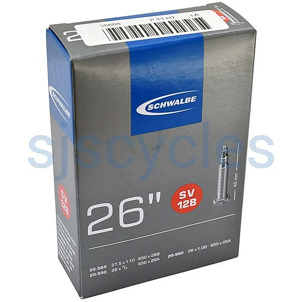 Schwalbe Tyres Schwalbe SV12B Presta Tube - 650B & 26" Tyres - 20-590 To 25-590, 25-584 To 28-584 3 Schwalbe Tyres Schwalbe SV12B Presta Tube - 650B & 26" Tyres - 20-590 To 25-590, 25-584 To 28-584