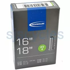 Schwalbe Tyres Schwalbe AV4 Schrader Tube - 400a/16"/18" Tyres - 37-340 28-349 To 37-349 & 28-355 To 35-355