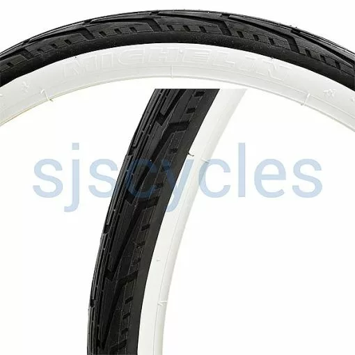 Michelin City J Tyre - Black / White - 20 X 1 3/8 Inch 37-451 -Inner Tubes Sales Store 48067