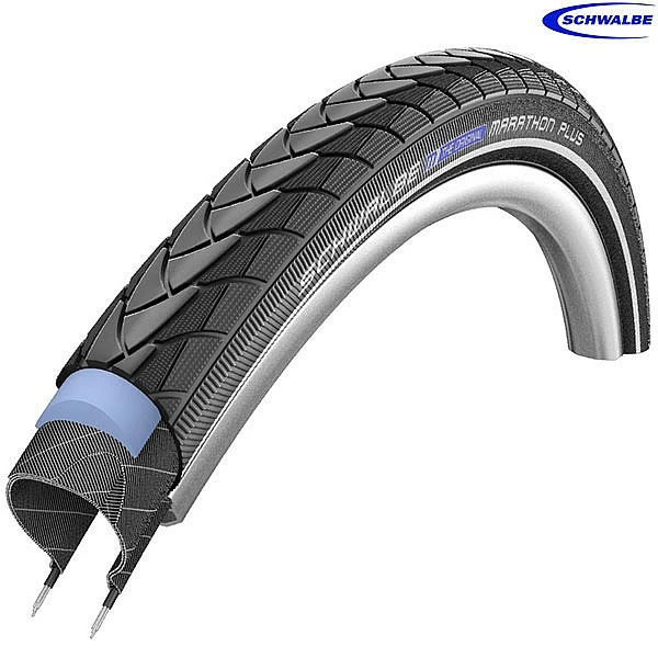 Schwalbe Tyres Schwalbe Marathon Plus HS440 Tyre - 24 X 1 3/8 Inch 37-540 3 Schwalbe Tyres Schwalbe Marathon Plus HS440 Tyre - 24 X 1 3/8 Inch 37-540
