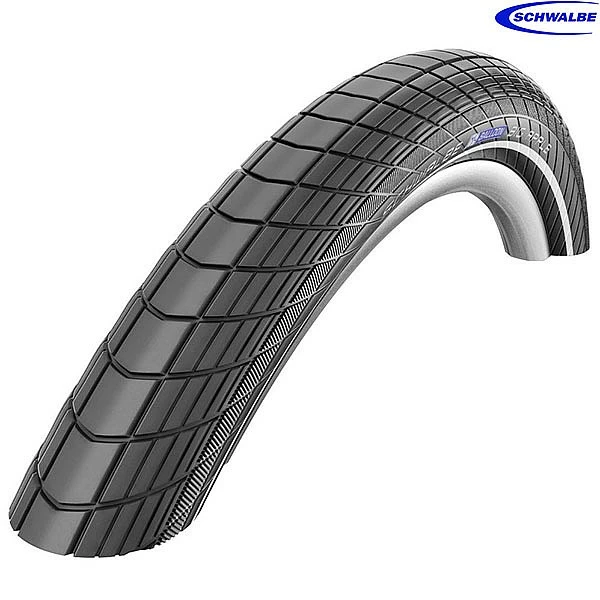 Schwalbe Tyres Schwalbe Big Apple HS430 Tyre With Reflex - 18 X 2.00 Inch 50-355 3 Schwalbe Tyres Schwalbe Big Apple HS430 Tyre With Reflex - 18 X 2.00 Inch 50-355