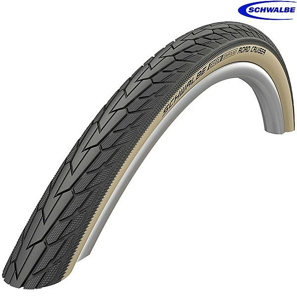 Schwalbe Tyres Schwalbe Road Cruiser HS484 Tyre With Amber-Wall - 26 X 1.75 Inch 47-559 3 Schwalbe Tyres Schwalbe Road Cruiser HS484 Tyre With Amber-Wall - 26 X 1.75 Inch 47-559