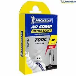 Michelin Aircomp Ultralight Road 60mm Presta Tube - 700c Tyres - 18-622 To 25-622