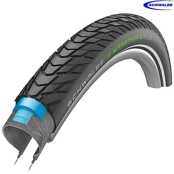 Schwalbe Tyres Schwalbe Marathon E-Plus HS498 Tyre With Reflex 28 X 2.15 Inch 55-622 3 Schwalbe Tyres Schwalbe Marathon E-Plus HS498 Tyre With Reflex 28 X 2.15 Inch 55-622