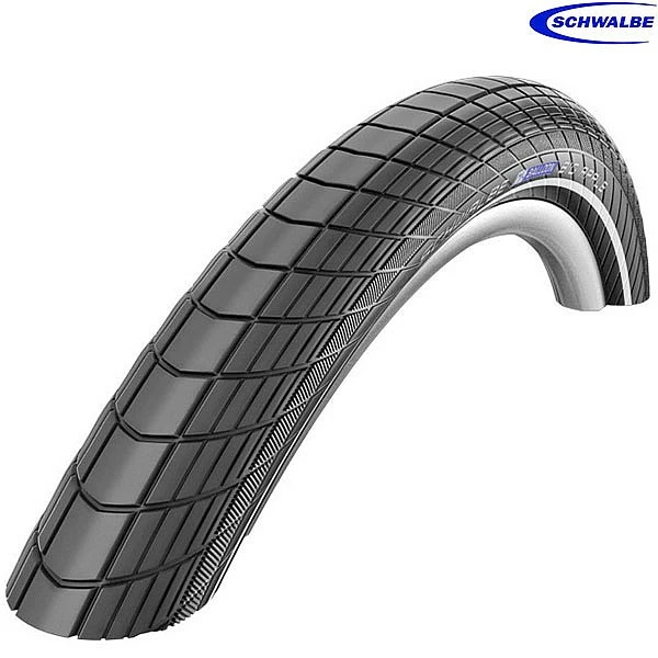 Schwalbe Tyres Schwalbe Big Apple HS430 Tyre With Reflex - 20 X 2.00 Inch 50-406 3 Schwalbe Tyres Schwalbe Big Apple HS430 Tyre With Reflex - 20 X 2.00 Inch 50-406