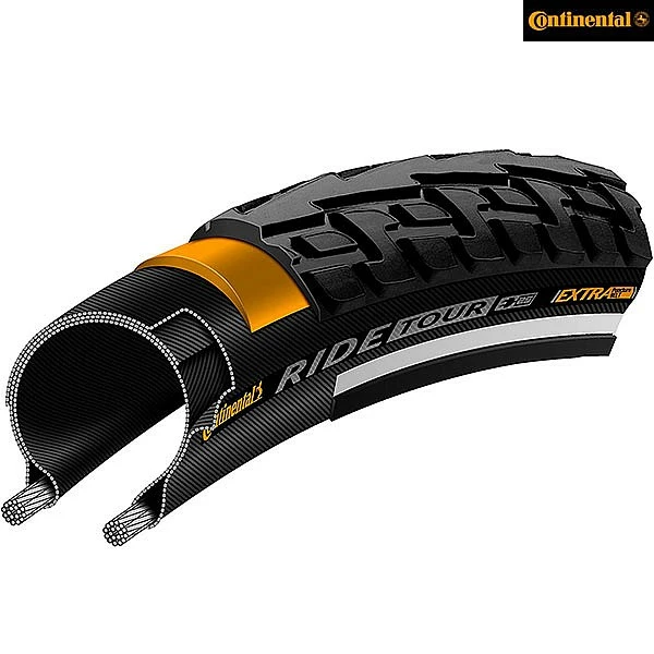 Continental RIDE Tour Tyre With Reflex - 27 X 1 1/4 Inch 32-630 3 Continental RIDE Tour Tyre With Reflex - 27 X 1 1/4 Inch 32-630